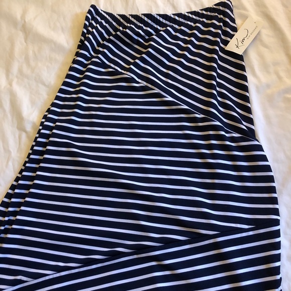Kim Rogers Bias Striped Maxi Skirt Size Small NWT - Picture 7 of 11